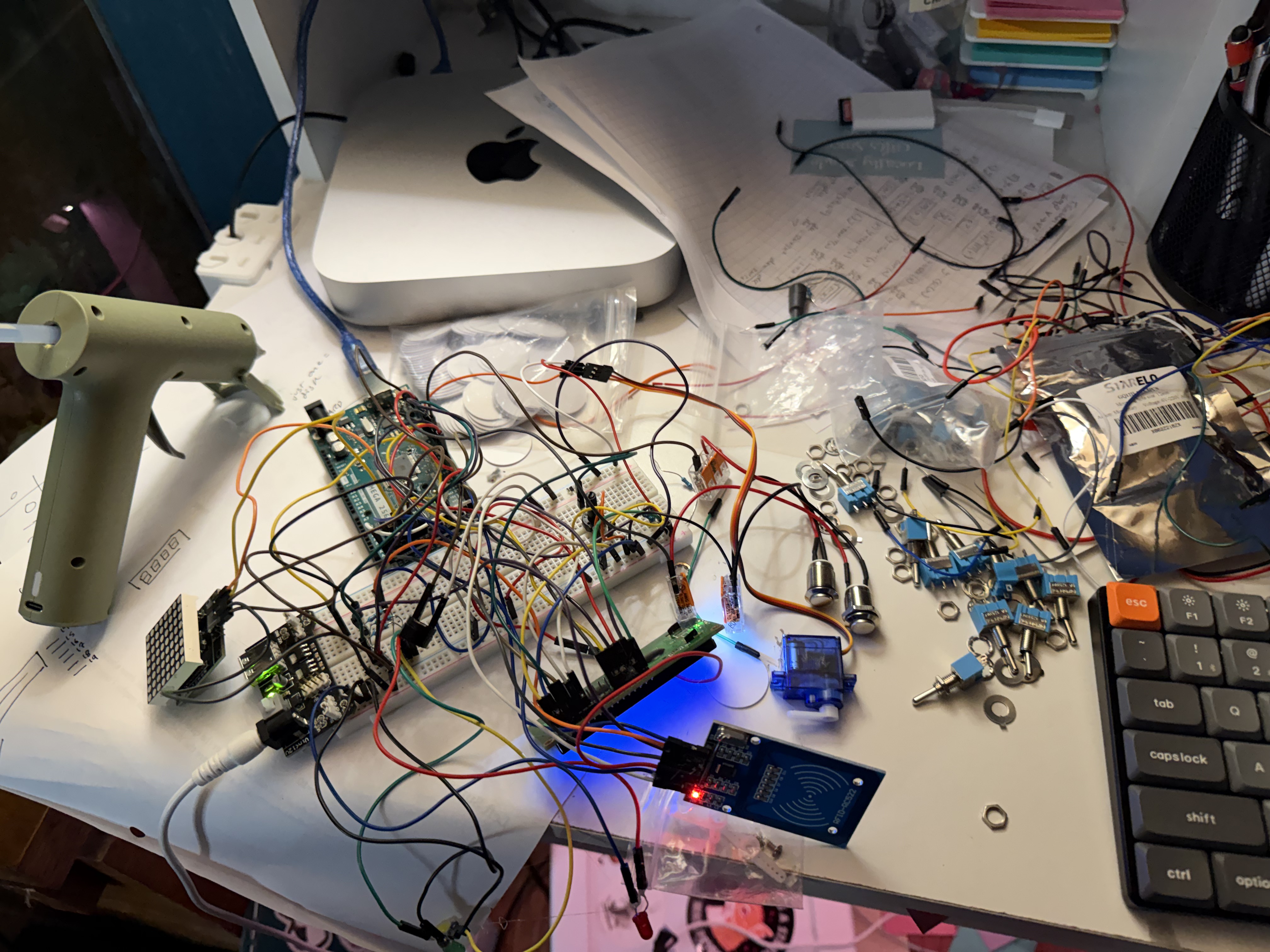 A pile of wires on my desk