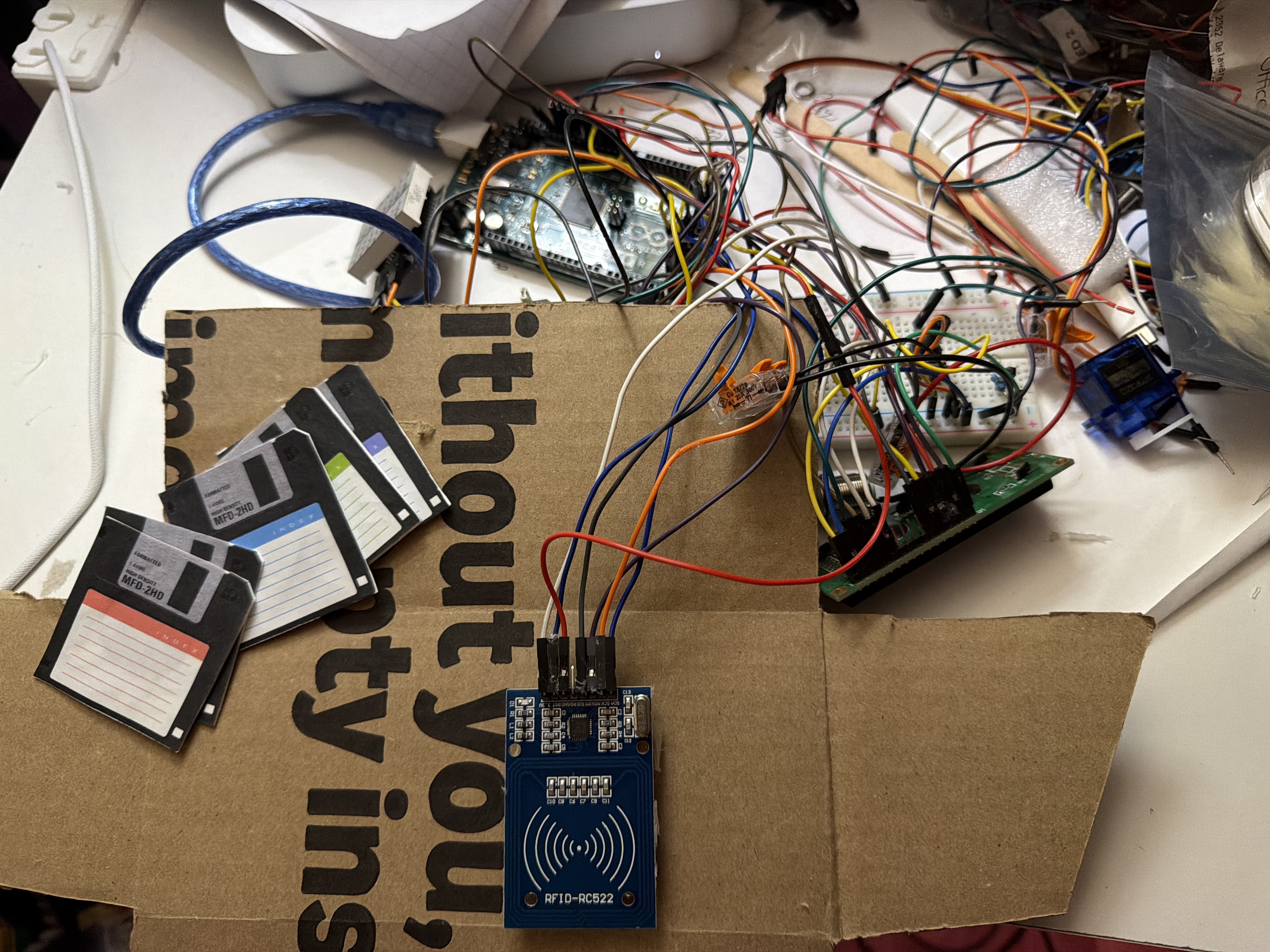 Various components for this project wired together